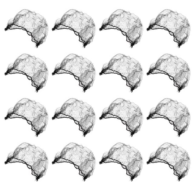 100 Pcs Filets Invisibles en Maille Élastique pour Perruque et Fixation des Cheveux 50