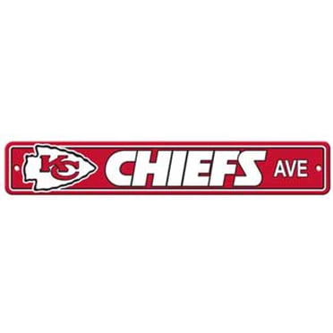 Kansas City Chiefs Ave Street Sign 4"x24" NFL Football Team Logo Avenue Man Cave