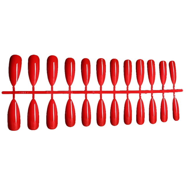 thinsony 1 Set False Nails Wear-resistant Fashionable Classic Trend Different Colors Exquisite Appearance Distinctive Fake Accessories SM17-P63 Pure Red