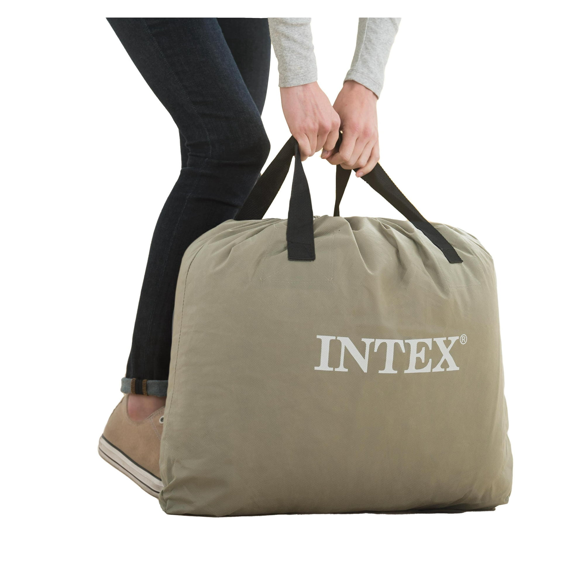 Intex 20" Queen Dura-Beam® Deluxe Raised Air Mattress with Built-in Pump