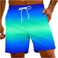 thumbnail image 1 of FAIWAD Mens Gradient Shorts Quick Dry Elastic Waist Beach Shorts Workout Sports Lightweight Sweatpant, 1 of 9