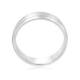 thumbnail image 2 of Bague Plate Confort Brossé 6MM Platine pour Hommes, 2 of 2
