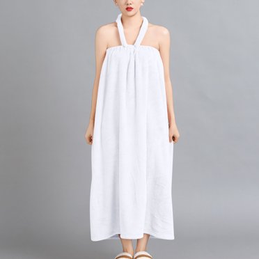 Pisexur Bathrobe Women High Quality Fabric Sleep Dress Comfortable Sleep Women's Home Wearing Absorbs Water Dries Quickly Pajamas Bathrobes Long Pajamas White,Free Size