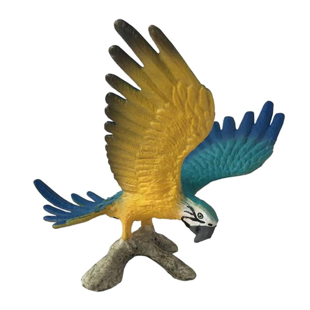 GROWTH TANK Simulation Miniature Animals Bird Model Figurine Statue Scupltue Toy - Macaw