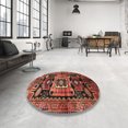 thumbnail image 4 of Ahgly Tapis Rectangulaire Traditionnel Lavable en Machine, Rouille Rose, 9 Pieds x 12 Pieds, 4 of 7