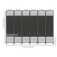 thumbnail image 3 of HOMCOM 5.6ft Folding Room Divider, Freestanding Privacy Screen, Black, 3 of 10