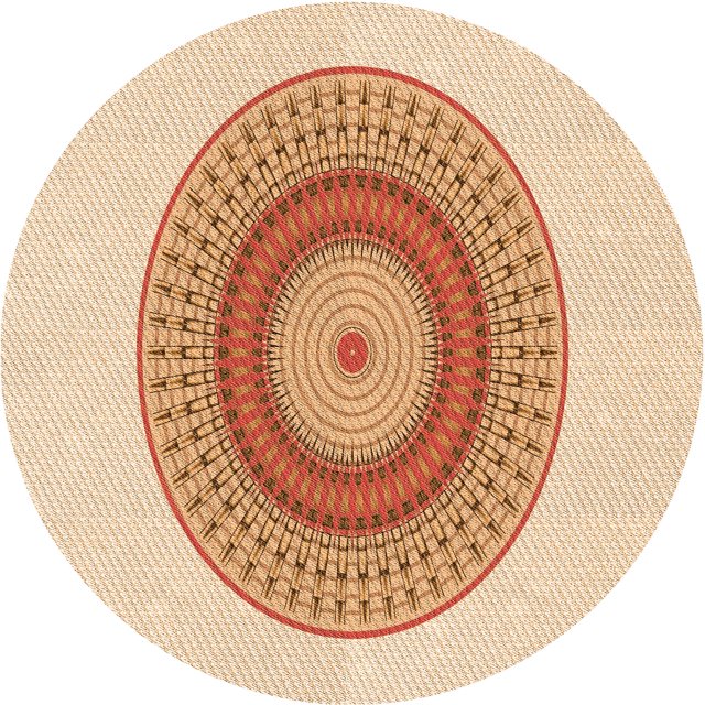 Ahgly Company Tapis Rond Lavable en Machine Intérieur Transitionnel Blond Doré Or, 3 Pieds Rond