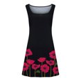 thumbnail image 4 of zanvin Robes d'Été pour Femmes Robe Mini Sans Manches Robe Visuellement Mince Mode Imprimé Floral Nouveautés d'Été Impression Robes d'Été, 4 of 5