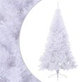 thumbnail image 1 of vidaXL Artificial Half Christmas Tree with Stand White 210 cm PVC, 1 of 5