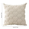 thumbnail image 3 of Aodebiao Red and White Heart Pattern Valentine's Day Decorative Pillow Covers Set, Soft Polyester Square Throw Pillowcase with Hidden Zipper for Sofa Couch Living Room Home Decor, 18 x 18 Inch, 3 of 6
