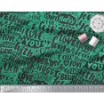 thumbnail image 3 of Soimoi Green Rayon Fabric Just Love Forever Text Print Fabric by Yard 42 Inch Wide, 3 of 3