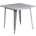 thumbnail image 1 of Bowery Hill Table à Manger Carrée en Métal de 31,5 Po, Argent, 1 of 9