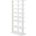 thumbnail image 1 of Patiojoy 7-Tier Double Rows Shoe Rack Vertical Wooden Shoe Storage Organizer Patented White, 1 of 10