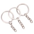 thumbnail image 4 of 100 Pcs Kit d'Anneaux de Porte-Clés en Argent, Anneaux de Porte-Clés avec Chaîne, Pièces de Porte-Clés et Connecteur Accessoires de Pendentif Rond pour Porte-Clés DIY Accessoires de Bijoux, 4 of 8