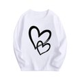 thumbnail image 1 of Plebaso Garçons Filles Manches Longues Hauts en Coton Imprimé Cœur Pull T-Shirts Enfants Blouses Décontractées Col Rond, 1 of 2