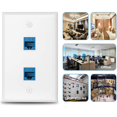 thumbnail image 4 of 4-Pack 1 Port Ethernet Wall Plate, RJ45 Cat6 Female to Female Inline Coupler Face Plates, 1-Port, 4 of 4