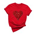 thumbnail image 2 of Cadeau de la Saint-Valentin pour Femmes T-shirt Décontracté à Col Rond à Manches Courtes Imprimé Arbre de Noël, 2 of 6