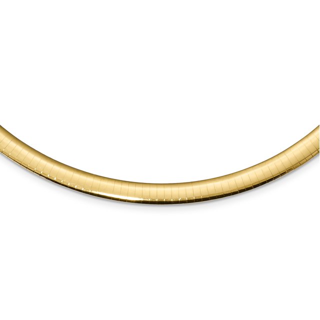 925 Sterling Silver and Gold-plated 6mm Reversible with Extender Cubetto Necklace 16 Inch