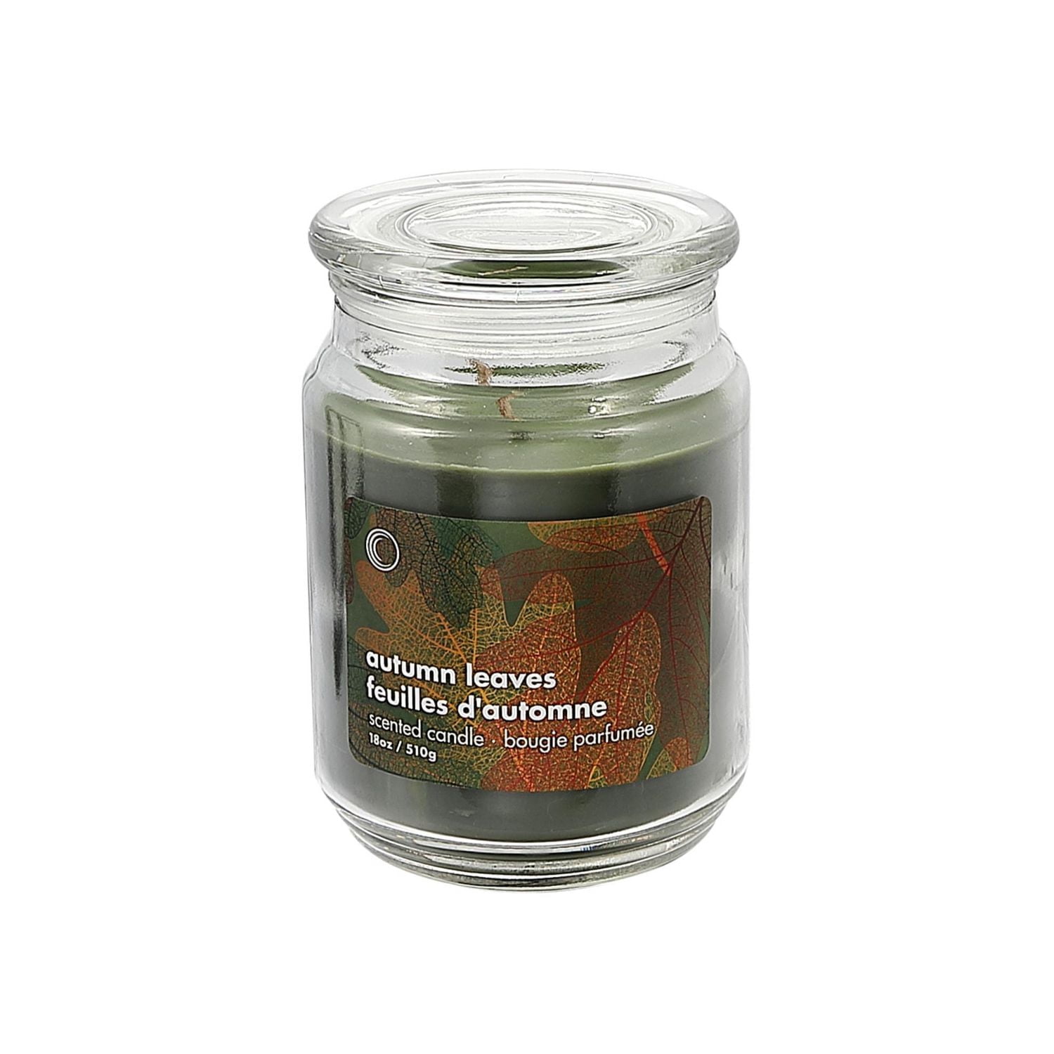 18 Oz Parfumée Pot En Verre Avec Couvercle En Verre (Feuilles D'Automne) - Set of 2