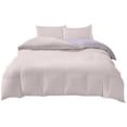 thumbnail image 2 of Washed Cotton Style 4-Piece Bedding Set Full/Queen Size Reversible Comforter Cover with Pillowcases Breathable Soft Bed Set for Dorm Room Home Decor, 2 of 6