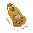 thumbnail image 4 of Aufmer 4 Pcs Personalized Pet Memorial Keyring, Cute Leather Paw Design for Purse or Bag, 4.72x2.24in(Yellow), 4 of 5