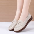 thumbnail image 1 of LSLJS Chaussures Plates Polyvalentes pour Femmes Semelle Souple Grande Pointure Chaussures Décontractées de Couleur Unie Chaussures en Cuir, Chaussures Plates, 1 of 3
