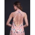 thumbnail image 3 of Bimba Robe de Plage Longue Dos Nu à Col Licou Imprimée pour Femmes Ocean, Rayondress-Xx-Grand, 3 of 6