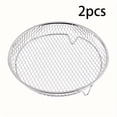 thumbnail image 1 of HLONK [2pcs Stainless Steel Air Fryer] 2pcs Stainless Steel Air Fryer Accessories Set | Stackable  Dishwasher Safe  Suitable for Oven and Air Fryer  Perfect for Healthy Holiday Baking, 1 of 6