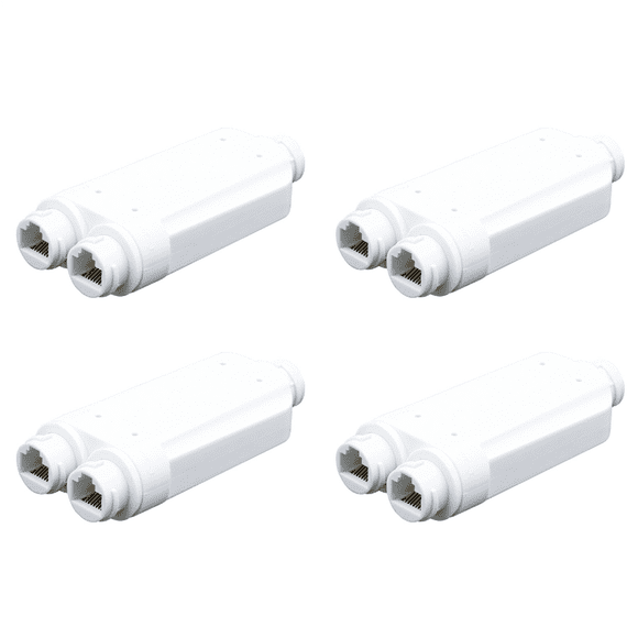 4X 2 Port Waterproof POE Repeater IP66 10/100Mbps 1 to 2 PoE Extender with IEEE802.3Af/At 48V Outdoor for POE Switch
