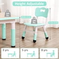 thumbnail image 1 of OUYAWEI Table and Chairs Set for Ages 2-10, Height Adjustable Desk with 4 Seats,Arts & Crafts Table,Graffiti Desktop, Non-Slip Legs, Max 300lbs, Children Multi-Activity Table for Classrooms,Daycares, 1 of 7