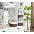 thumbnail image 5 of DECOMOMO Grand Panier de Rangement Bacs de Rangement en Tissu, Ensemble de 3, Brun et Blanc, 5 of 5