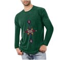 thumbnail image 1 of Styesk Chemises pour Hommes Hommes Sports Mise en Forme Maison Noël Pyjama Imprimé T-shirt Manches Longues Col Rond, 1 of 3