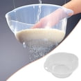 thumbnail image 2 of Binwennn Rice Sieve Washing Vegetable Fruit Rice Washing Bowl Colander Cleaner Vegetable Drainer for Stainless Steel Faucet Rack Kitchen Storage Big Dish Drying Rack Plate Strainer Drying Rack for, 2 of 4