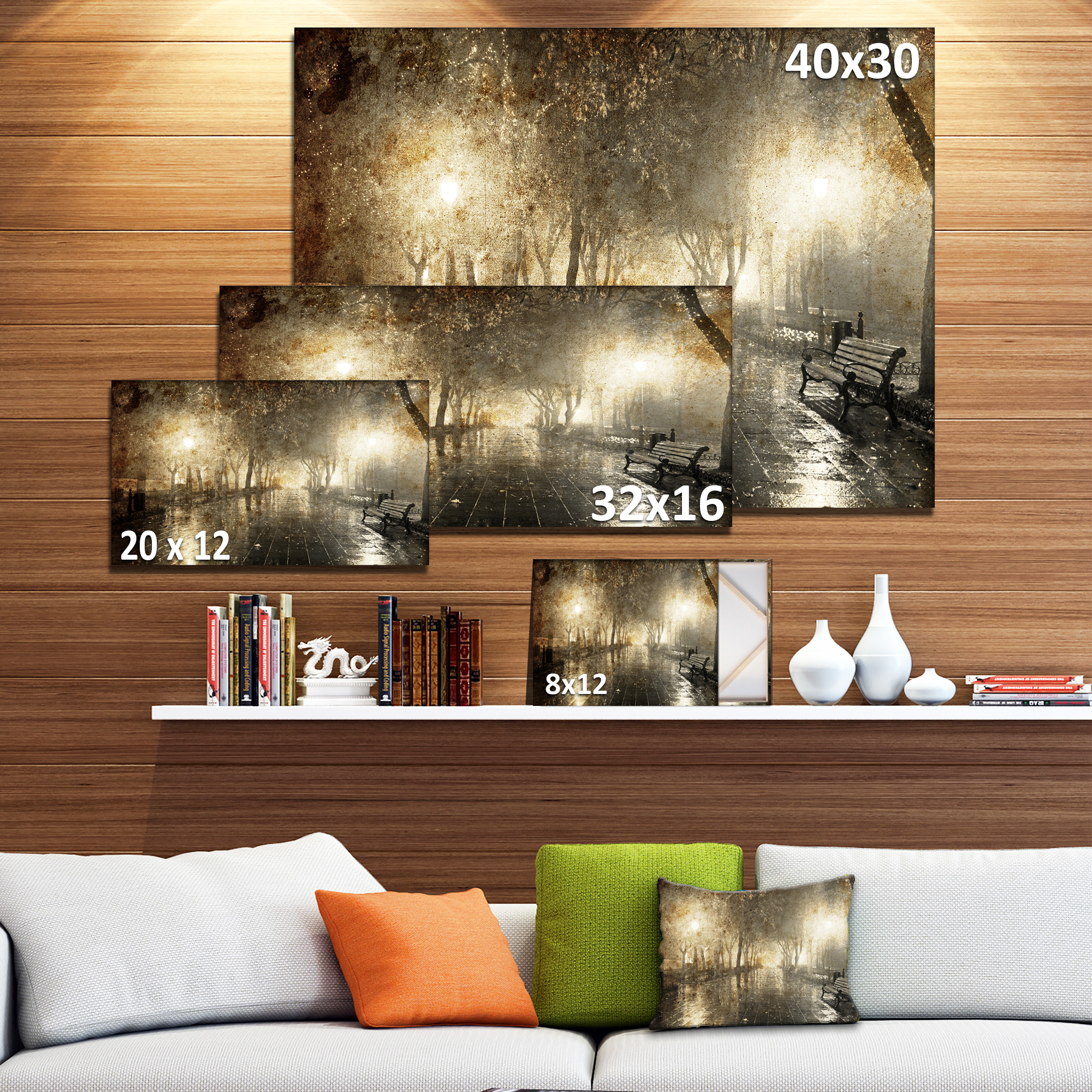 Tableau imprimée sur toile photographie Design Art Lumières la soir