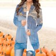 thumbnail image 1 of Cardigan pour Filles Cardigan pour Femmes à Manches Longues Mode Décontractée Imprimé Haut Blouse en Liquidation, 1 of 6