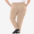 thumbnail image 3 of CHOK Plus Size 7-Day Knit Straight Leg Pant Stretch Elastic Waist Petite & Tall - 3X  Navy, 3 of 6