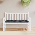 thumbnail image 1 of vidaXL Garden Bench Cushion Black Check Pattern 120x50x7 cm Fabric, 1 of 4
