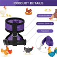 thumbnail image 2 of Harness Adjustable Chicken Harness with Leash Breathable Hen Pet Vest with 3.6 Feet Matching Belt Outdoor Training Traction Rope for Pets Duck Goose Green M, 2 of 8