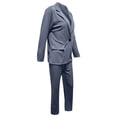 thumbnail image 4 of Kcodviy Combinaison Habillée à Revers Deux Pièces pour Femmes Invitée de Mariage Ensemble Tailleur Affaires Long Femmes 3 Tenues Mignonnes Manche Bouton Formel + Salopettes pour Femmes Salopette d'Hiver Tailleur Pantalon Ajusté Pantalon Ample S, 4 of 8