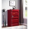 thumbnail image 2 of Bowery Hill Commode Rectangulaire Contemporaine en Métal avec 1 Porte, Rouge, 2 of 5