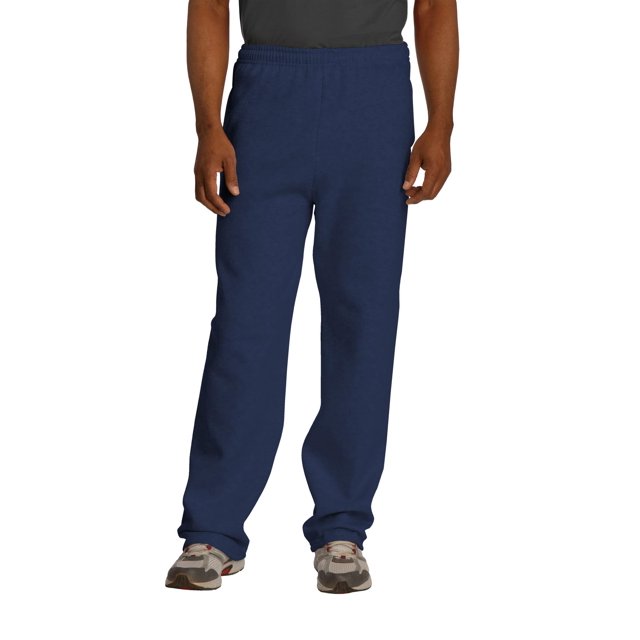 Jerzees Mens NuBlend Pocketed Open-Bottom Sweatpants, 3X, J Navy