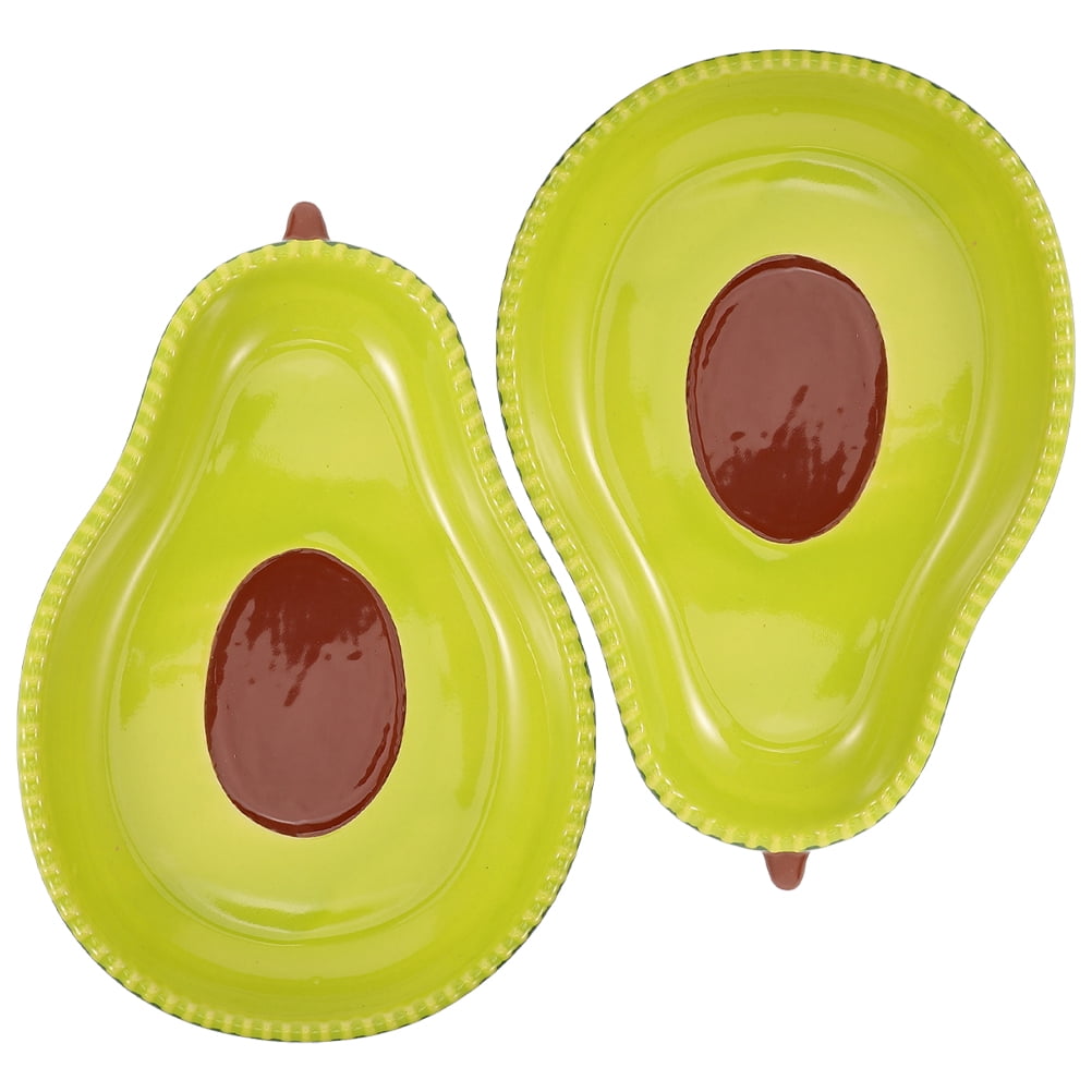 2pcs Avocado Shaped Ceramic Bowls Creative Japanese Fruit Salad And Dessert Bowls Kitchen And Dining Tableware