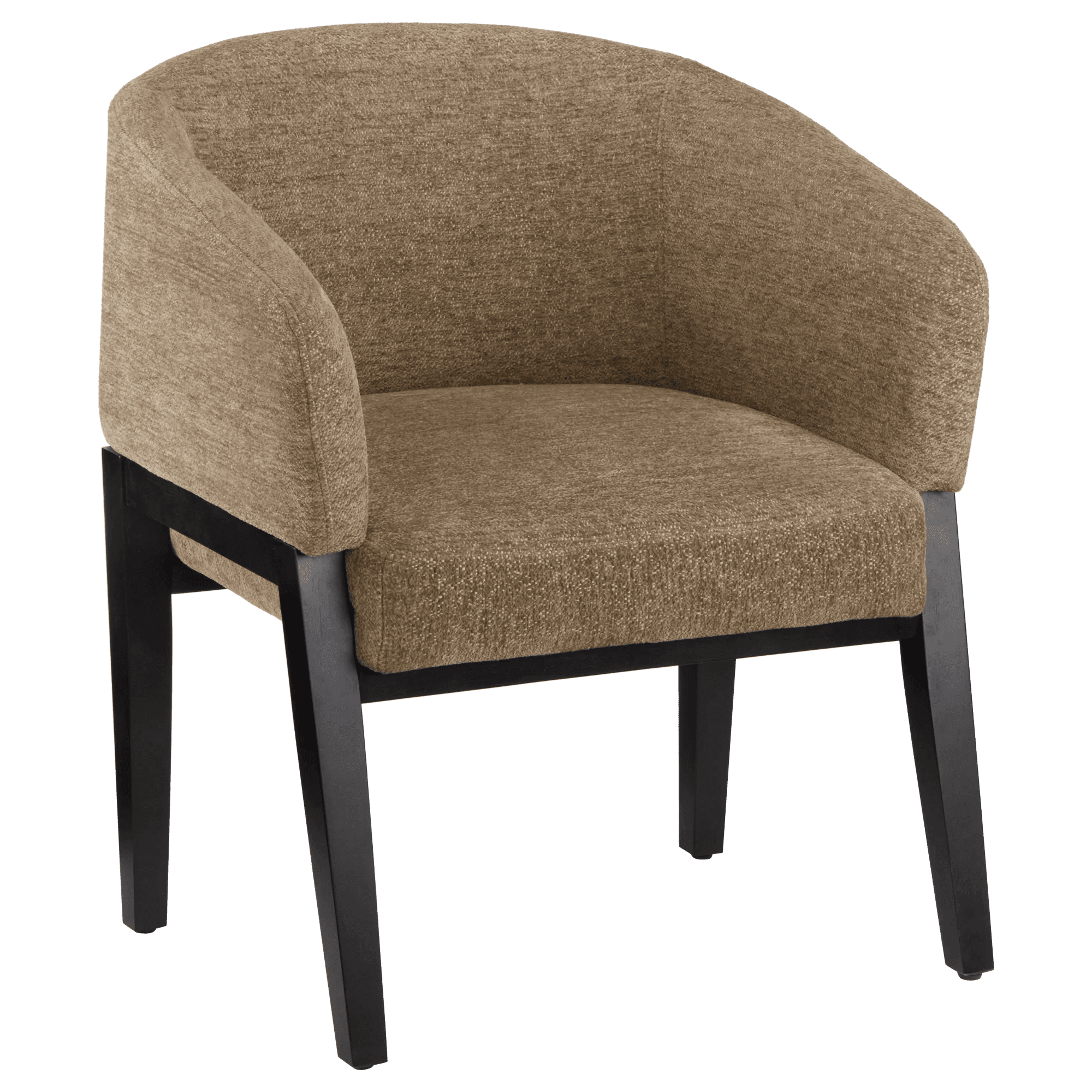 Bouclair Taupe Wood and Fabric Accent Chair