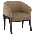 thumbnail image 1 of Bouclair Taupe Wood and Fabric Accent Chair, 1 of 7