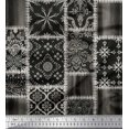 thumbnail image 1 of Soimoi Toile Voile de Coton Paisley, Mandala & Patchwork Quadrillé Tissu Imprimé 1 Yard 56 Inch Wide, 1 of 3