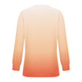 thumbnail image 5 of RXIRUCGD Hauts à Manches Longues Décontractés pour Femmes, Mode, Amples, Plissés, Col Rond, Dégradé, Orange, Taille : S, 5 of 5