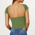 thumbnail image 4 of BLCHUNen Camisoles pour Femmes Tendance Sans Manches Extensibles à Enfiler Col Ras du Cou Coupe Ajustée Décontractées Extérieur Relax Mode Hauts d'Été, 4 of 7