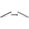 thumbnail image 1 of Krator Guidon de Moto 1" Chrome Z-Bars Cruiser Bike Compatible avec Harley Davidson FXB Dyna Sturgis 80, 1 of 4