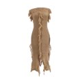 thumbnail image 2 of Gspmoly Robes d'Été pour Femmes, Robe Décontractée pour Femmes, Mode Aguichant, Passe-Partout, Couleur Unie, Tricotée, Sans Manches, à Franges, Robes d'Été pour Femmes Économies, 2 of 9