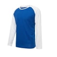 thumbnail image 1 of Birdeem Mens Fashion Casual Color Block Long Sleeve Round Neck Blouse, 1 of 7